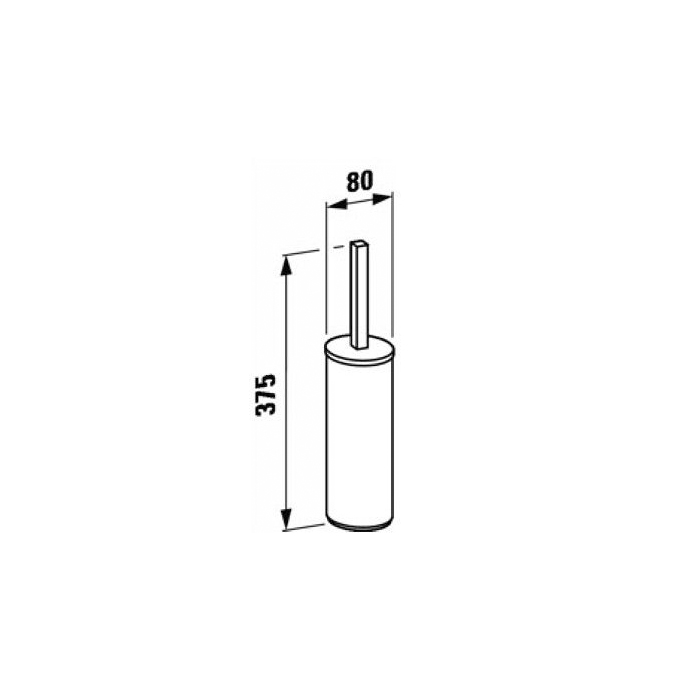 Ершик для унитаза Laufen LB3, напольный, цвет: хром