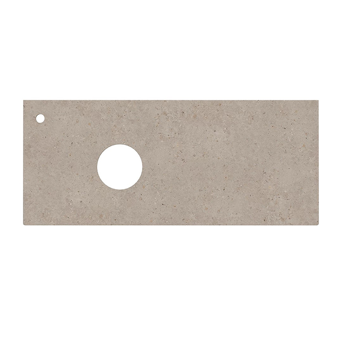 Kerama Marazzi Magica Столешница из керамогранита для накладных раковин Риккарди 120см, с 1 отв., цвет: бежевый матовый