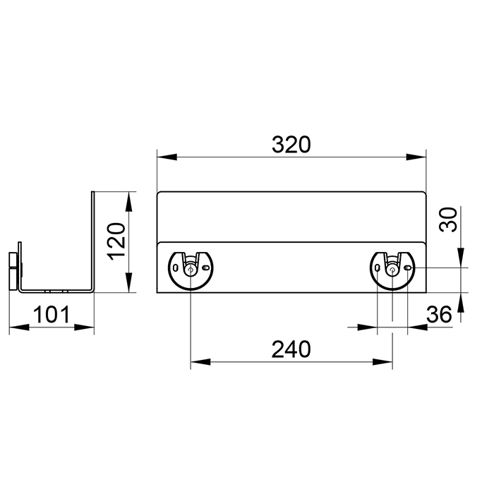 Keuco Полочка для душа, встроенные крючки, подвесной, цвет: черный матовый