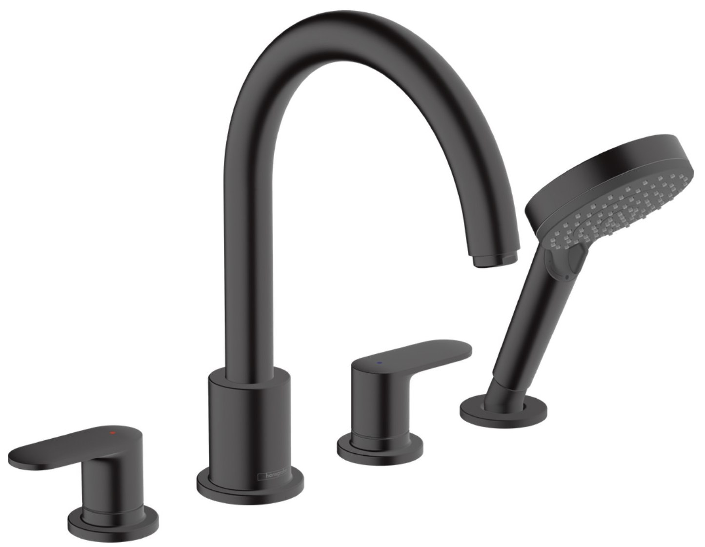 Смеситель для ванны Hansgrohe Vernis Blend на борт ванны, на 4 отверстия, кер. 90° (внешняя монтаж часть) — 71456670