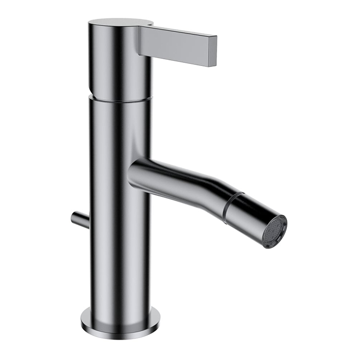 Смеситель для биде Laufen Kartell, на 1 отв, с донным клапаном, излив 110 мм, цвет: нержавеющая сталь (PVD)Kartell [5558]