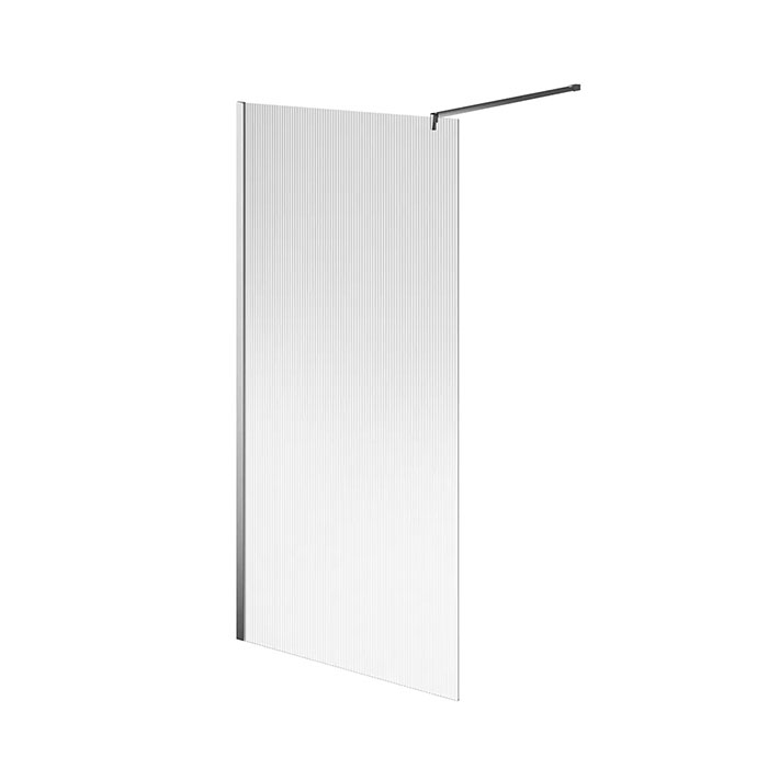 Душевое ограждение Kerama Marazzi Cristallo 100х210см, рифленое стекло, цвет: хром