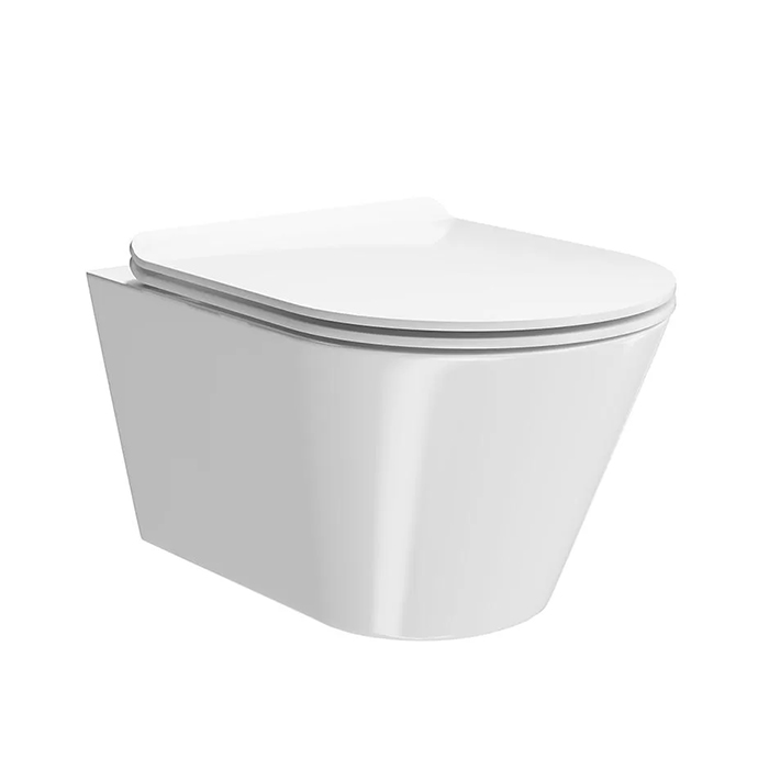 Kerama Marazzi Plaza Modern Унитаз 36х53см., подвесной, безободковый, с крепежом, цвет: белый глянцевый