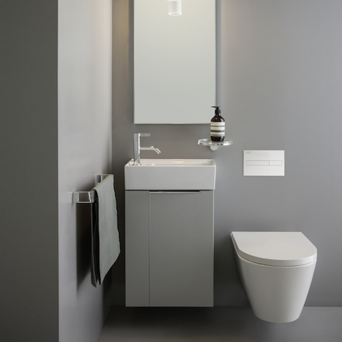 Раковина Laufen Kartell 46х28х12 см, 1 отв., без перелива, покрытие LCC, цвет: белый