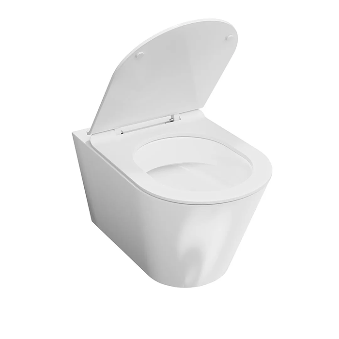 Kerama Marazzi Plaza Modern Унитаз 36х53см., подвесной, безободковый, с крепежом, цвет: белый глянцевый
