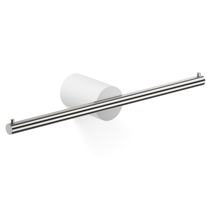 Держатель туалетной бумаги Decor Walther Stone TPH2, двойной, подвесной, цвет: белый / сталь матовая
