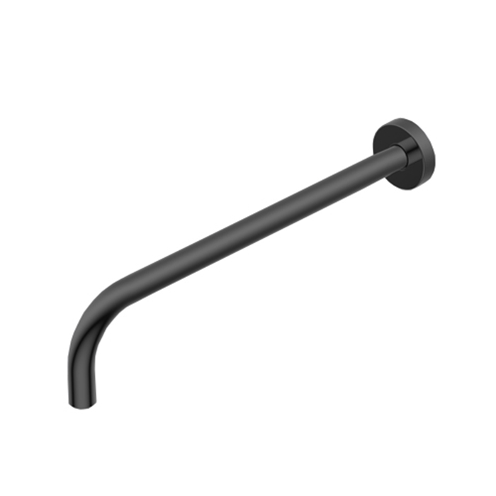 Ritmonio Shower heads Кронштейн верхнего душа L=35см, горизонтальный, круглый, из латуни, цвет: Brushed Black Chrome