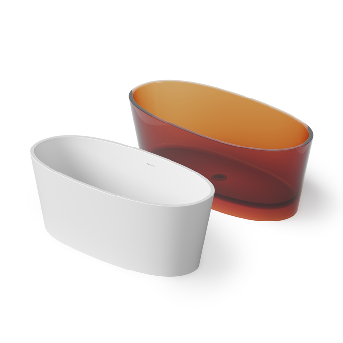 Dea Design Nature Ванна 160х75х60см, отдельностоящая, Solid Surface, цвет: White №18