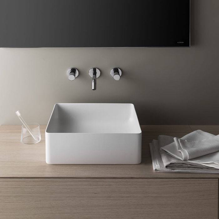 Laufen Living Square Раковина накладная 36x36x13см, без отв., без перелива, цвет: белый