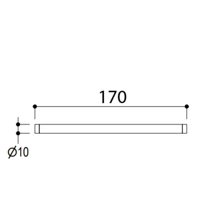 Ritmonio Elementa Fittings Пруток L=17см, цвет: Brushed