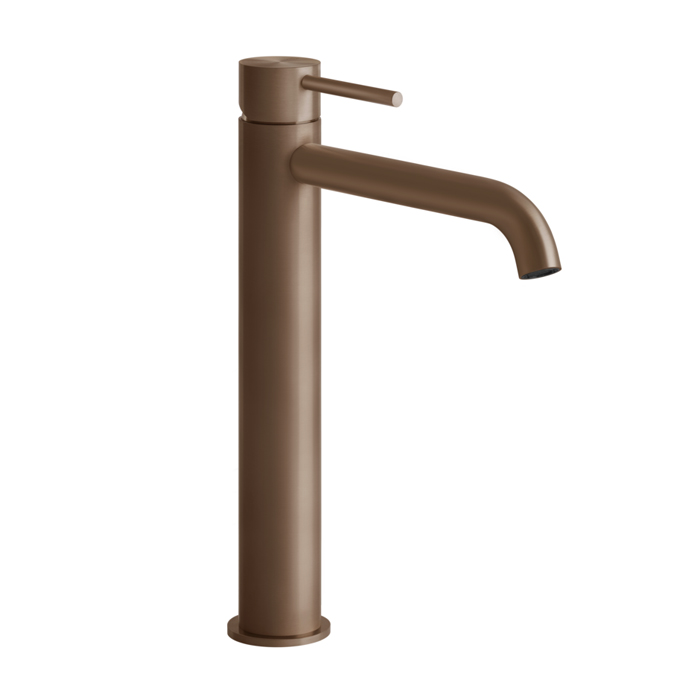 Смеситель для раковины Gessi 316, на 1 отв., высокий h: 30.5см, излив 15.5см, цвет: brushed copper pvd