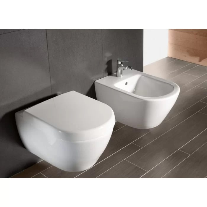 Villeroy&Boch Subway 2.0 Биде подвесное 37.5х56.5х28см, 1 отв., цвет: альпийский белый