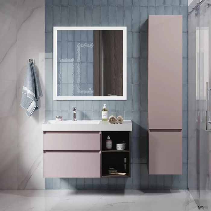 Kerama Marazzi Cubo Раковина 90.5х48.5х35см., подвесная, мебельная, левая, 1 отв., с переливом, цвет: белый глянцевый