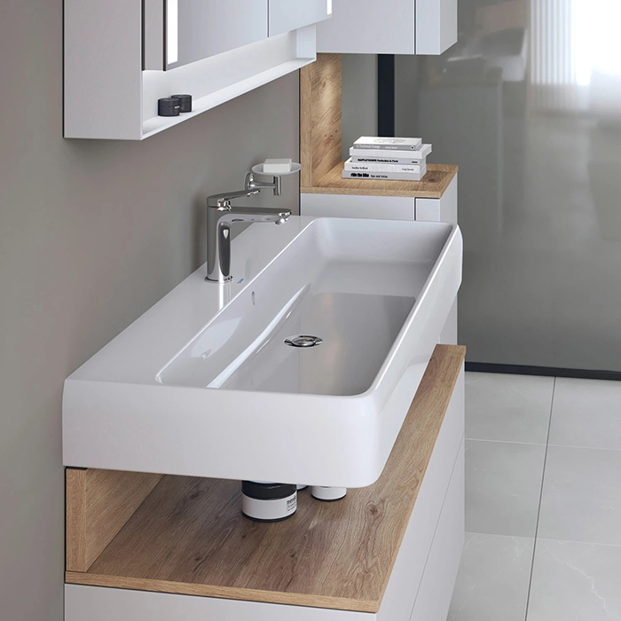 Duravit Qatego Раковина 120х47х12.5см, накладная/подвесная, 1 отв., цвет: белый