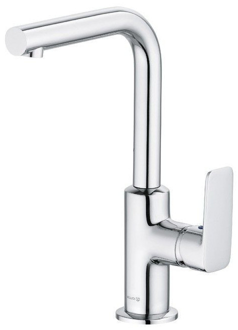 Смеситель для раковины Kludi Pure&Style, 220 мм, гладкий, Г излив, 4, 5 л/мин — 400240575
