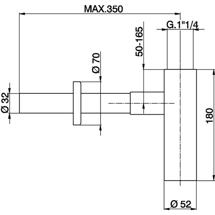 CISAL Сифон 1"1/4, ZA00407024, цвет: золото