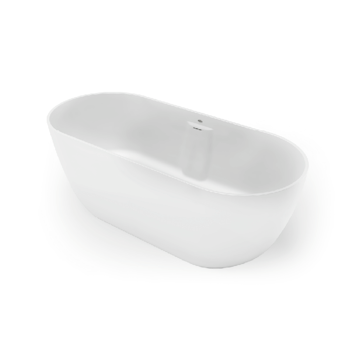 Jacuzzi Moorea Ванна отдельностоящая из композита 170x75x60.5см, слив-перелив, сифон, регулир.ножки, цвет: белый матовый