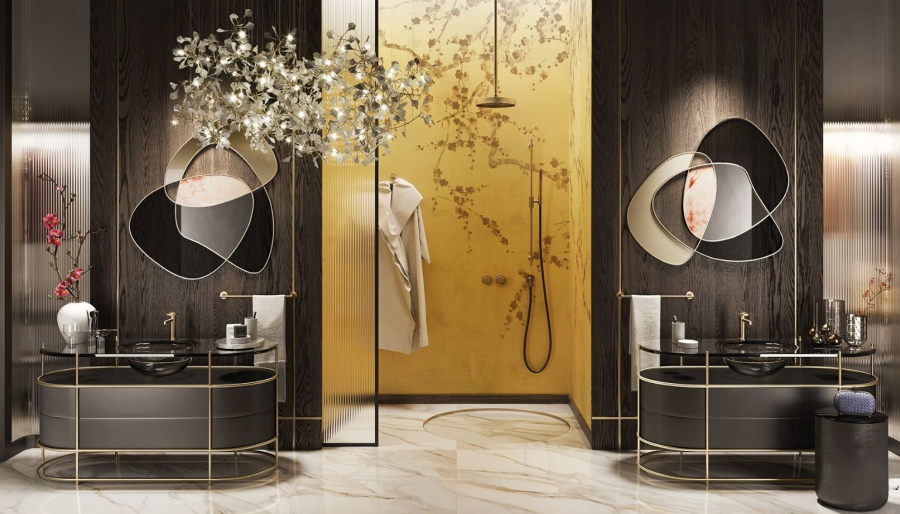 Полотенцедержатель Gessi Anello, настенный, L450 мм, цвет: Warm Bronze Brushed PVD