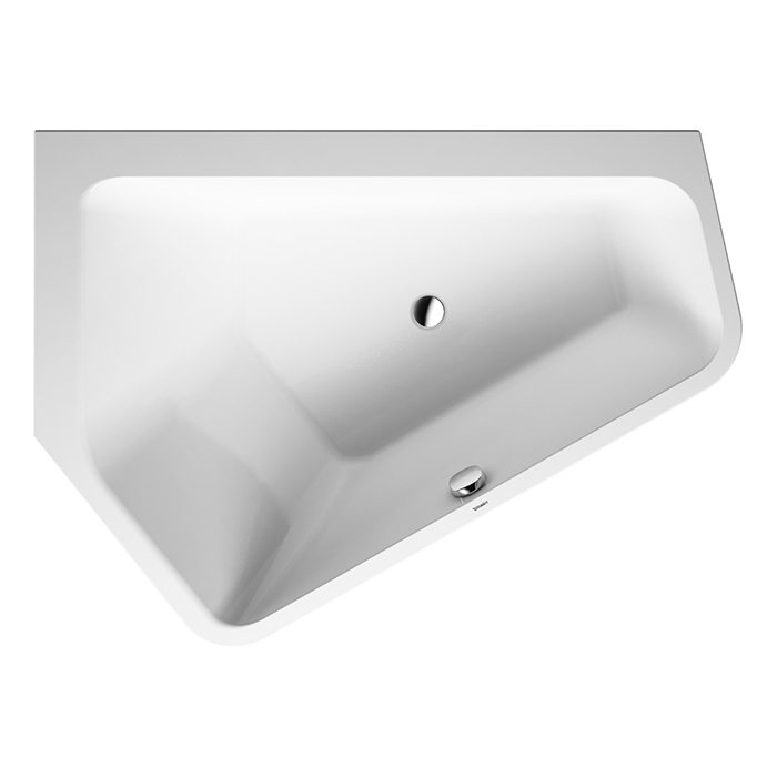 Duravit Paiova 5 Ванна угловая 177х130х58см, Sx, с бесшовной панелью и рамой, акрил, цвет: белый