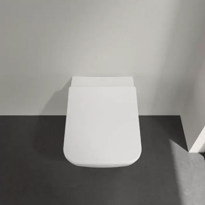 Villeroy&Boch Venticello Унитаз подвесной 375*560*330, безободковый, в комплекте сиденье SlimSeat Line, микролифт, цвет альпийский белый