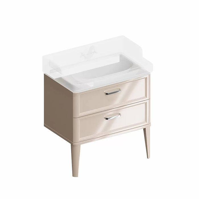 Kerama Marazzi Pompei Тумба подвесная 80см, с 2 ящиками, цвет: камео бежевый глянцевый