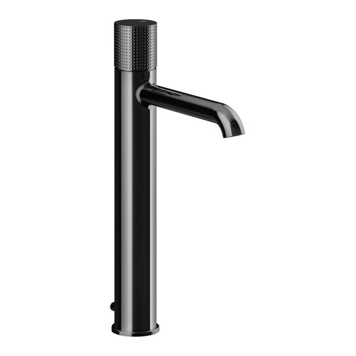 Смеситель для раковины Gessi Habito Cesello, высокий, 1 отв., с донным клапаном, цвет: Black Metal PVD