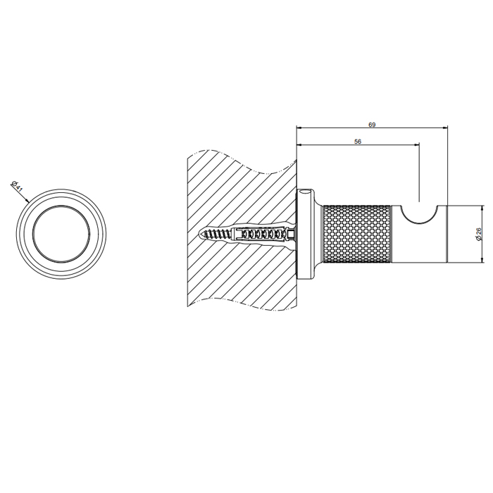 Gessi Inciso Крючок подвесной, цвет: finox