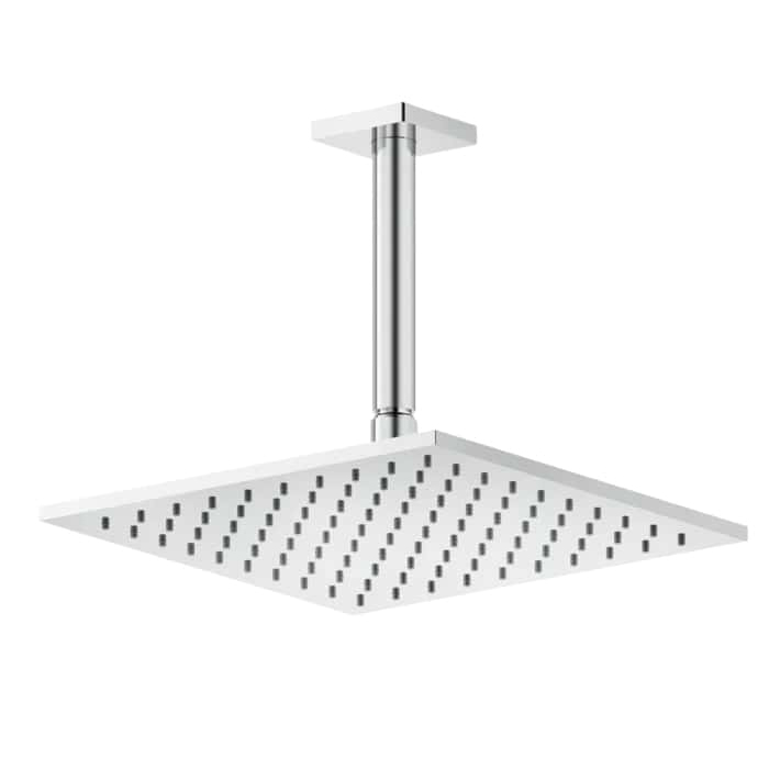 Потолочная душевая головка шарнирная Gessi Rilievo 250x250 мм на 1/2", цвет: хром