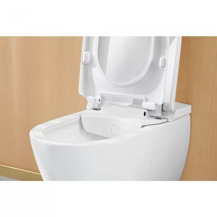 Villeroy&Boch Viclean Унитаз-биде 38.5х59.5х36см, подвесной, в комплекте с сиденьем, покрытие CeramicPlus, цвет: альпийский белый