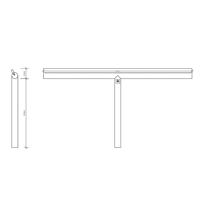 Decor Walther EASY Щетка для чистки стекла 340х180х14 мм, цвет хром