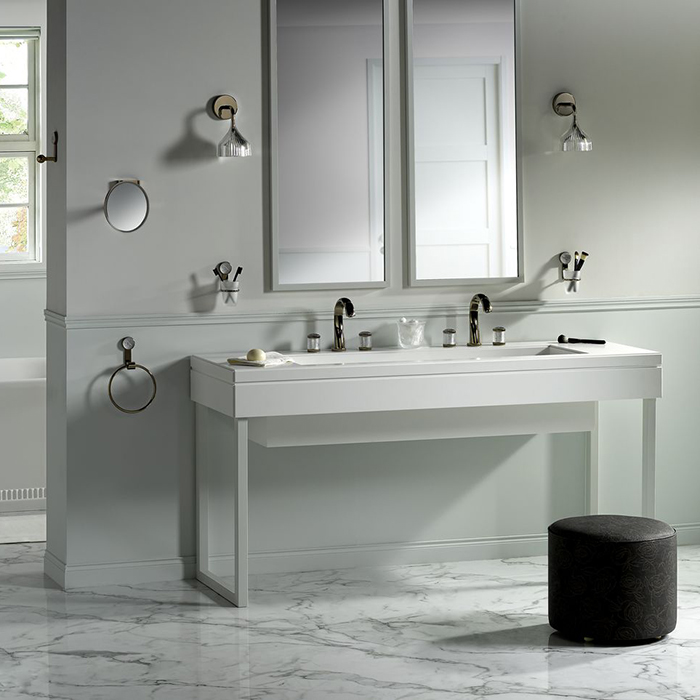 THG Hirondelles Смеситель для раковины, 3 отв., цвет: Umber color PVD