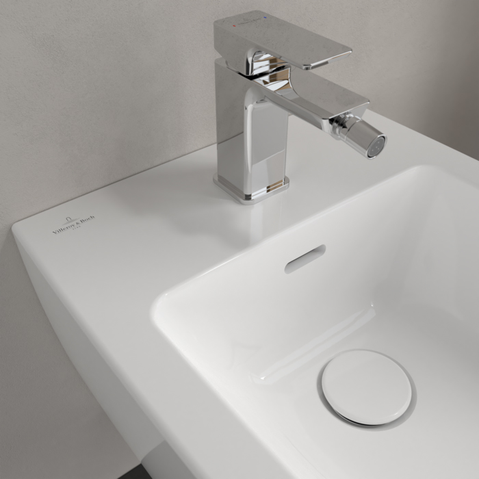 Villeroy&Boch Subway 3.0 Биде подвесное 37.5х56х27см, с 1 отв., цвет: альпийский белый