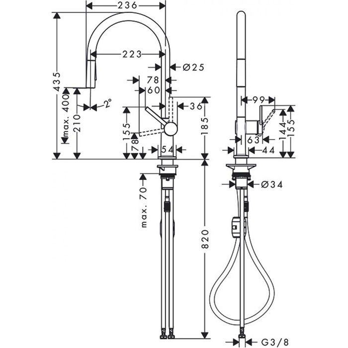 Смеситель для кухни Hansgrohe Talis M54, 1 отв., цвет: хром