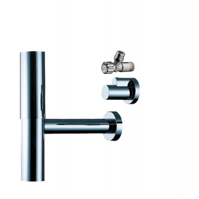 Набор Hansgrohe Flowstar сифон + 2 угловых вентиля с декор. Накладками, цвет: хром