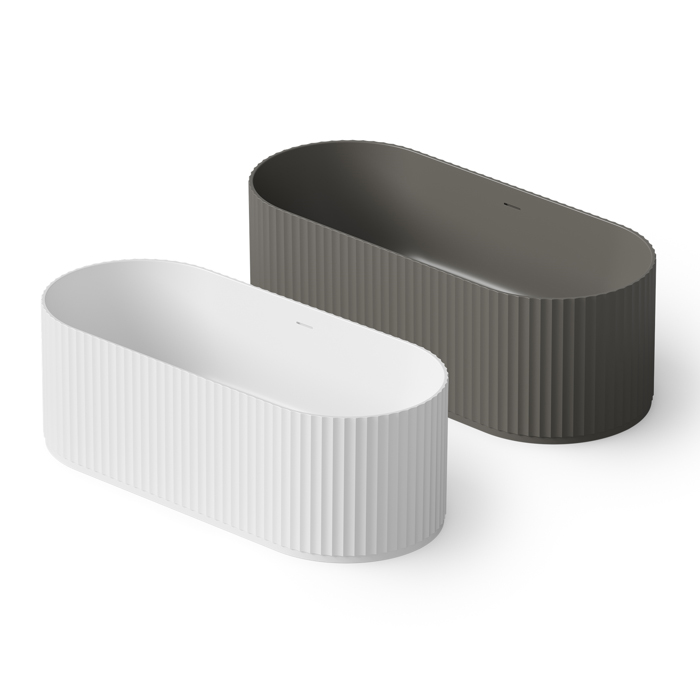 Dea Design Stripes Ванна 170х72х56см., отдельностоящая, Solid Surface, цвет: White №18