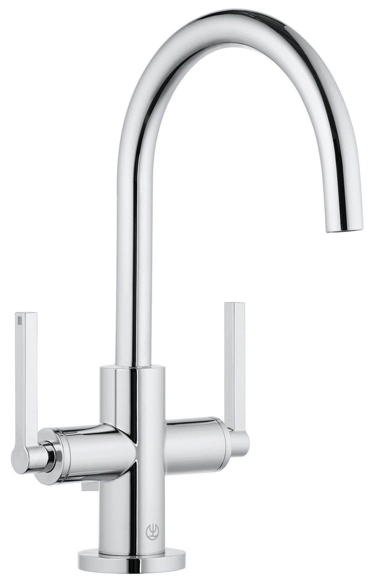 Смеситель для раковины Kludi Nova Fonte Puristic, 185 мм, со сливным гарнитуром, 90°, 5, 6 л/мин — 201180515