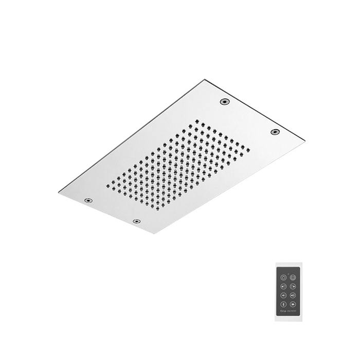 Верхний душ Carlo Frattini Wellness Modular 350х200 мм, встраиваемый в потолок, LED подсветка для хромотерапии с 8 цветами, цвет: хром