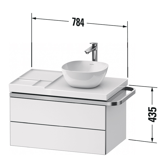 Duravit Aurena Тумба подвесная под раковину 78.4x80.2x49.2см, цвет: графит матовый/шпон черное дерево