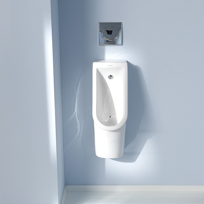 Писсуар подвесной Duravit Starck 3 30х24.5см, безободковый, без "мушки", подвод воды сзади, с креплением, цвет: белый
