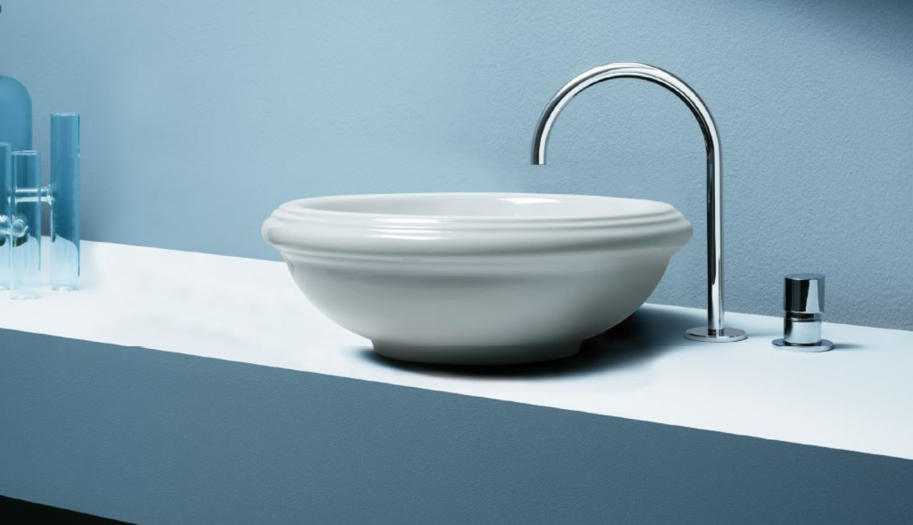 Azzurra Jubilaeum Раковина накладная круглая 45xH18 см, без отв., цвет: Bianco lucido