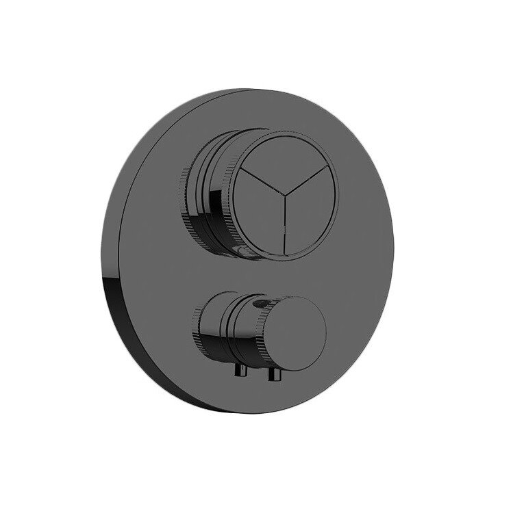 Смеситель для душа Almar Core, на 3 потребителя, цвет: Absolute Black Brushed PVD (Товар заказной, возврату не подлежит) — E176633.AB