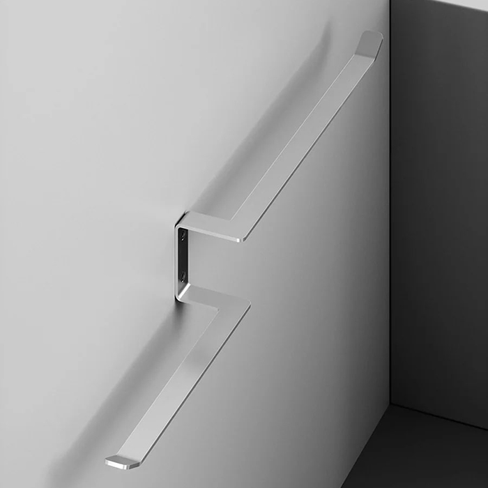 QuadroDesign Полотенцедержатель, цвет: Brushed Stainless Steel