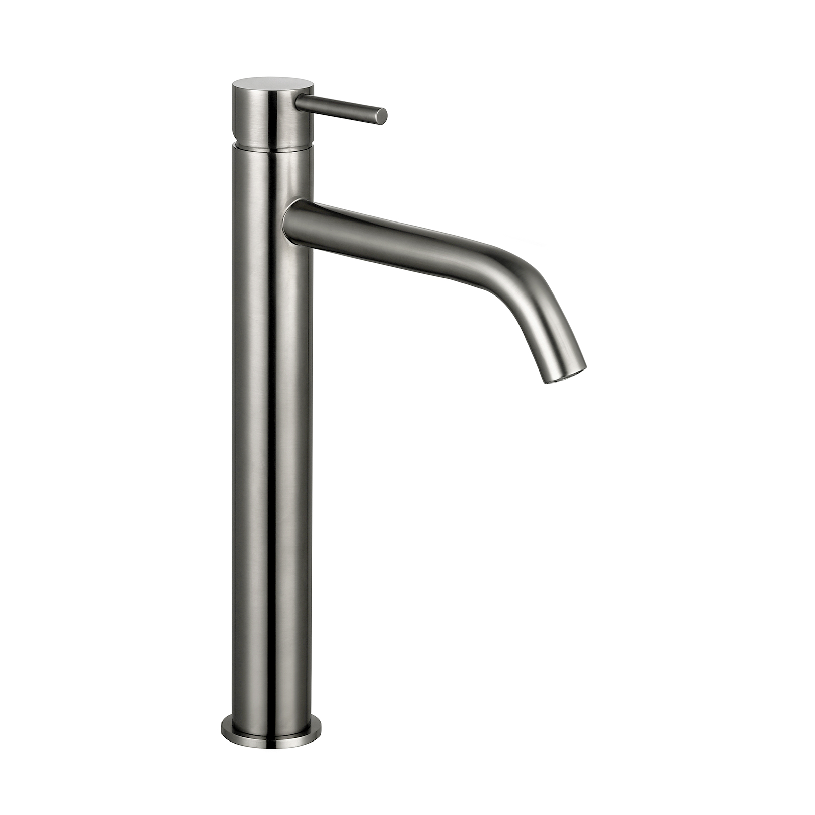 Смеситель для раковины AQUAme Siena, 210 мм, гладкий, подводка ½", Gun metal — AQM6214GM