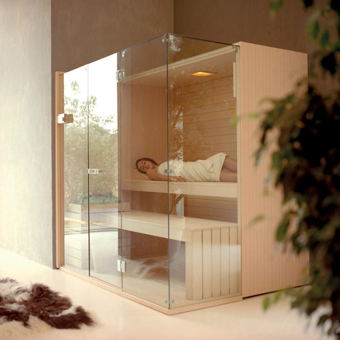 Effegibi Sky Corner 60 Сауна 200x150x201см., угловая DX, цвет: канадский хемлок
