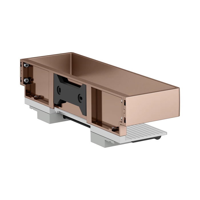 Keuco Edition 11 Полочка для душа со стеклоочистителем, подвесная, цвет: brushed red gold/aluminium