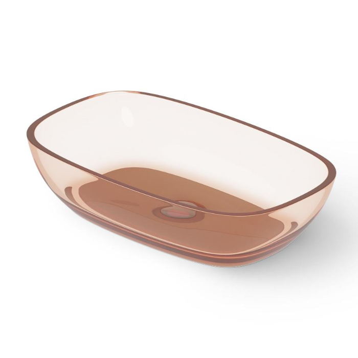Dea Design Раковина 60х36х14см., накладная, без отв., цвет: brown copper