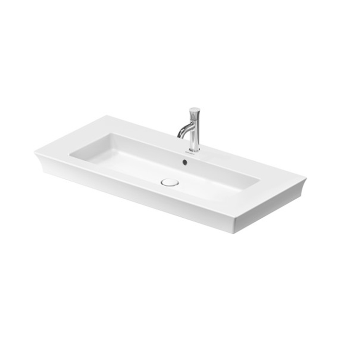 Duravit White Tulip Раковина накладная 105х49см, с переливом, без отв., WonderGliss, цвет: белый