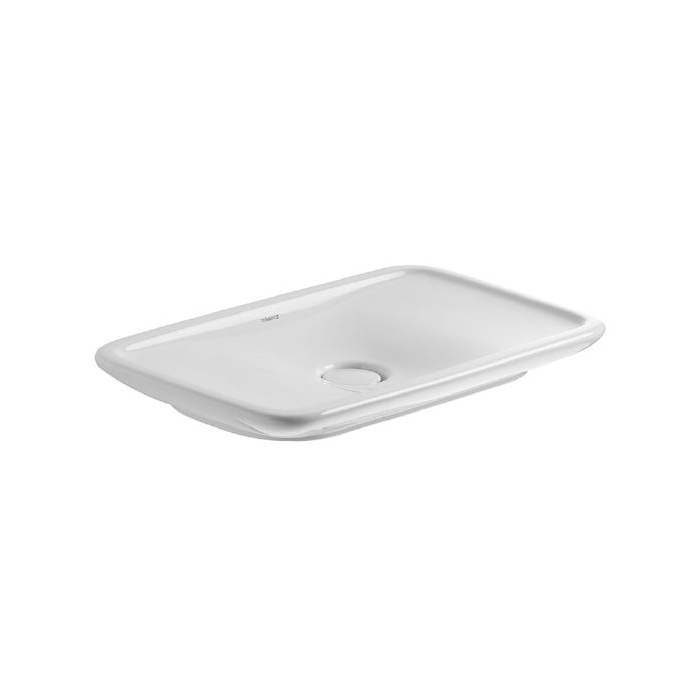 Duravit PuraVida Раковина 70x42см, накладная, без отв., без перелива, цвет: белый