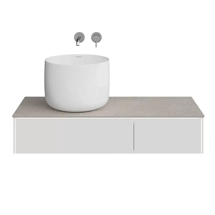 Kerama Marazzi Magica Тумба подвесная, 115.4х48.5х22см, 2 ящика, цвет: утренний серый матовый