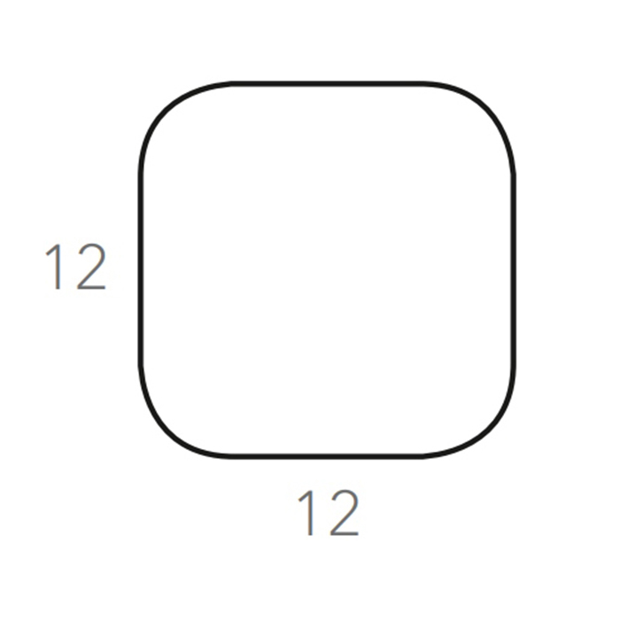 Colombo Adj Квадратный костер, 12x12 см, цвет: белый/панна котта